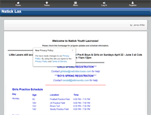 Tablet Screenshot of naticklacrosse.com